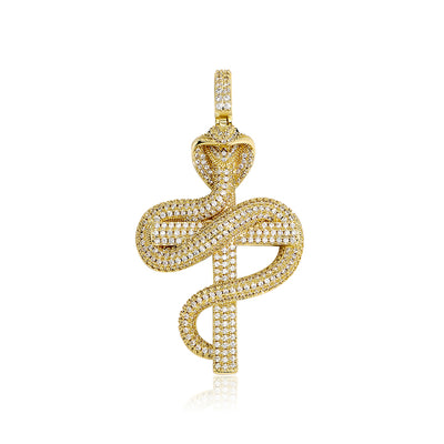Snake Cross Necklace