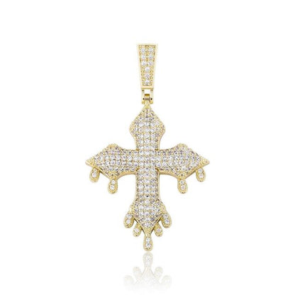 Drip Cross Necklace