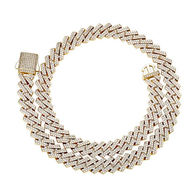 14mm Miami Cuban Link Chain Necklace