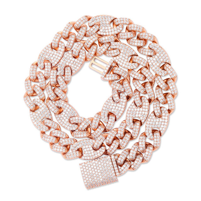 12mm Miami Heavy Lock Clasp Cuban Link Chain