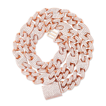 12mm Miami Heavy Lock Clasp Cuban Link Chain