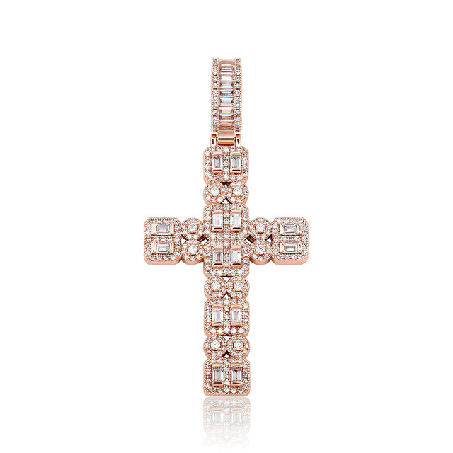 Micropavé Cross Necklace