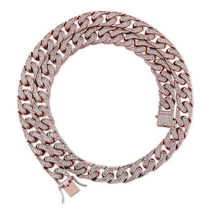 16mm Square Men Cuban Link Necklace