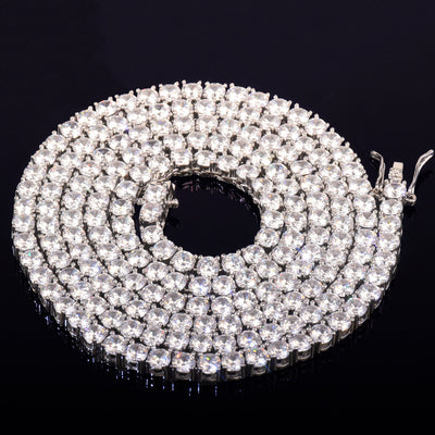 Tennis Chain 4-6mm One Row Zircon Necklace