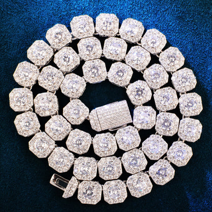 Square Clustered Chain Necklace