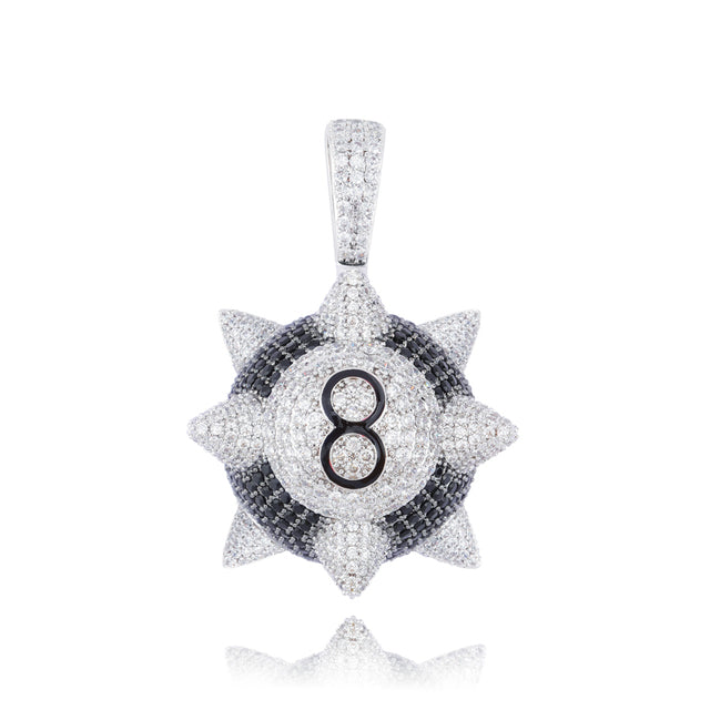 Spike 8-ball Billiard Necklace