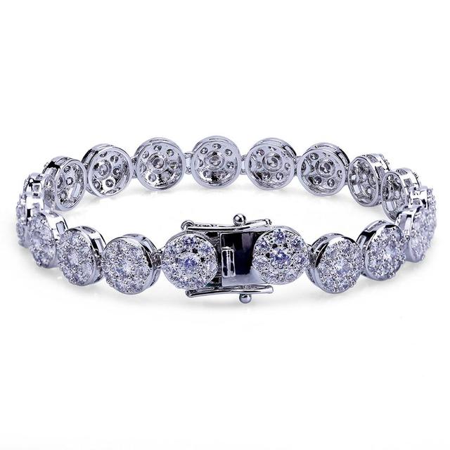 Round Micro Pave CZ Stone 10mm Bracelet