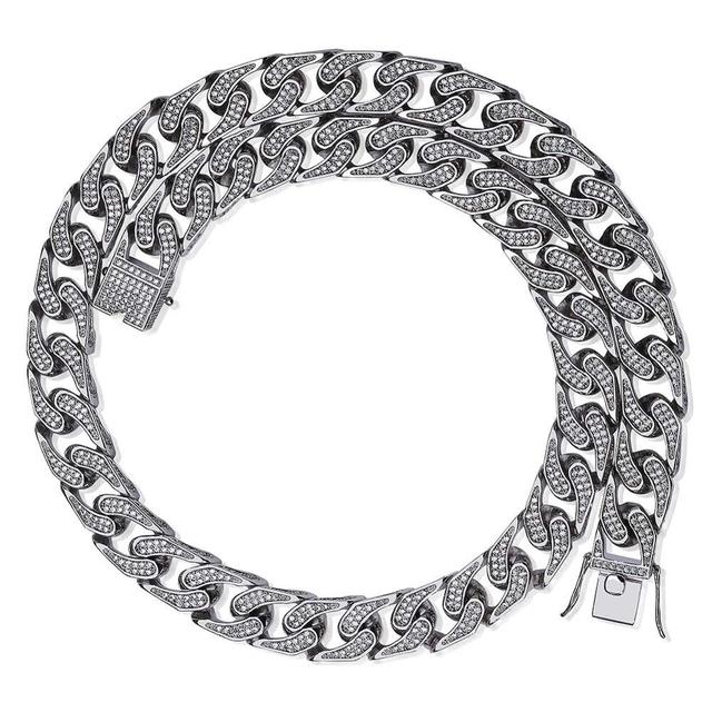 16mm Square Men Cuban Link Necklace