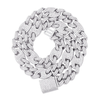 12mm Miami Heavy Lock Clasp Cuban Link Chain