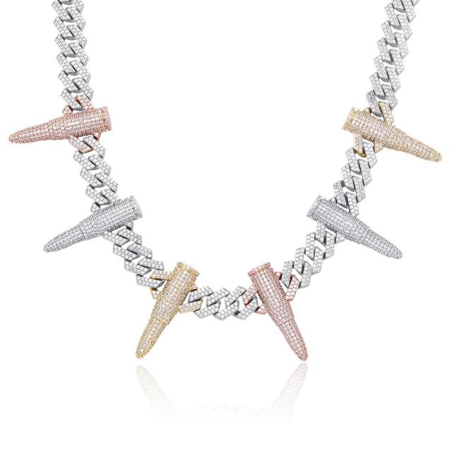 14 mm Rivet Bullet shaped Cuban Chain